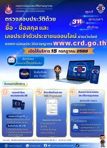 ประชาสัมพันธ์การตรวจสอบประวัติอาชญากรรมออนไลน์